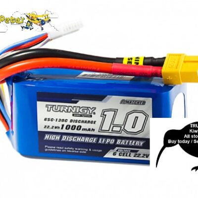 Turnigy 1000 6S 65C Lipo w/XT60.