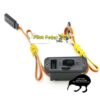 On Off switch with light, charge port and sliding dust cover.