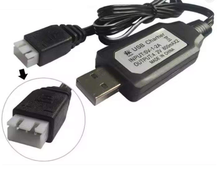 Balance charger with USB input. Charge up to 3 batteries at the same time. (2 cell 1000mAh max)