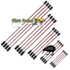 Servo extension lead set. 20 pcs. Multi fit. 5 lengths. M/F. Only $26 for 20 leads!