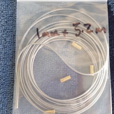 Pull / Pull Steel Wire Control Set 1mm x 3.2 metres.