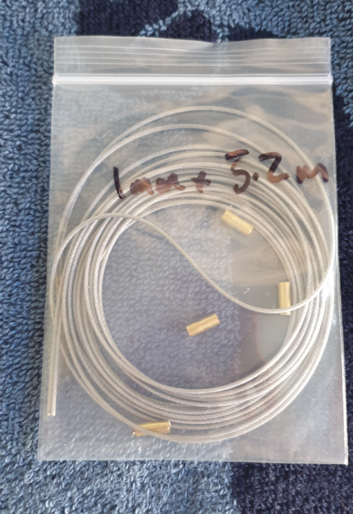 Pull / Pull Steel Wire Control Set 1mm x 3.2 metres.