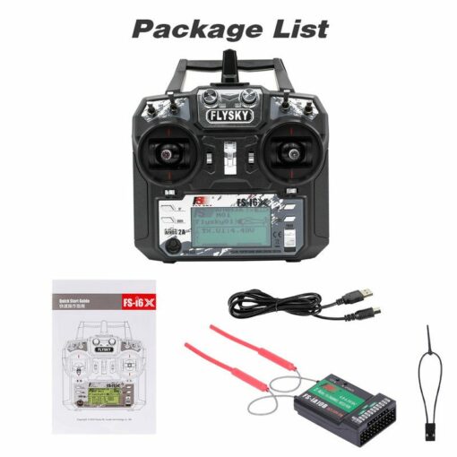 FlySky FS-i6x radio with iA10b Receiver, FREE data cable.
