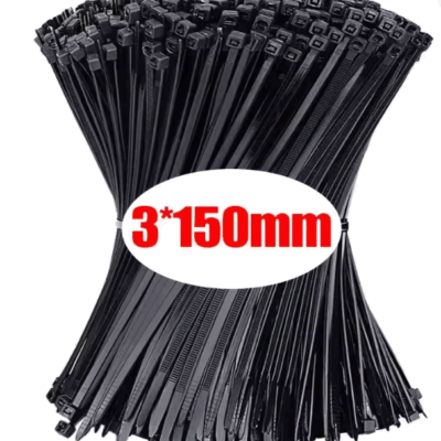 Cable Ties 3x150 Black. 100 pcs.