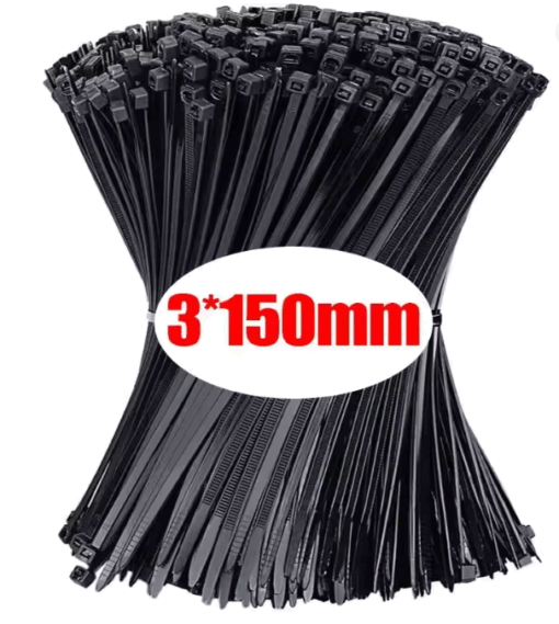 Cable Ties 3x150 Black. 100 pcs.